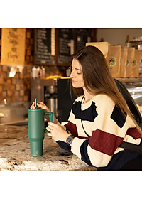 [Elemental chính hãng - Thương hiệu Mỹ] Ly giữ nhiệt Commuter Elemental 1180ml thép không gỉ có tay cầm combo ống hút trân châu