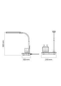 Đèn bàn LED cảm ứng RD-RL-45 6W có ngăn đựng bút tiện lợi - Hàng chính hãng