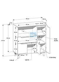 Tủ Bếp Gỗ Đa Năng, Hiện Đại Thương Hiệu SIB Decor KG22