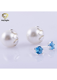 Bông tai bạc Ý 925 Huệ Ngân - Hoa đá RYE140799