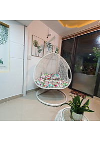 Xích đu đôi 2 người ngồi ( nệm in hoạ tiết)