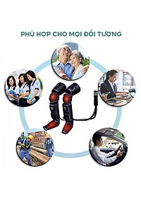Máy Nén Ép Trị Liệu Suy Giãn Tĩnh Mạch Chân Nikio NK-287 - Massage Chân Bằng Công Nghệ Túi Khí Tân Tiến Với Áp Suất 50 Kpa - Tích Hợp Nhiệt Sưởi Ấm Đầu Gối - Tăng Tuần Hoàn Máu, Hỗ Trợ Cải Thiện Suy Giãn Tĩnh Mạch Và Đau Nhức Chân