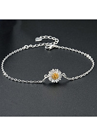 Lắc tay nữ thời trang LT86 xinh xắn hình hoa cúc S925