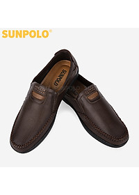 Giày Lười Nam Da Bò SUNPOLO SU4010 (Đen, Nâu)