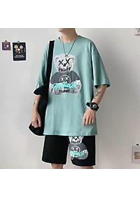 Bộ quần áo thun cotton unisex nam nữ mặc hè siêu mát tặng kèm khẩu trang có video