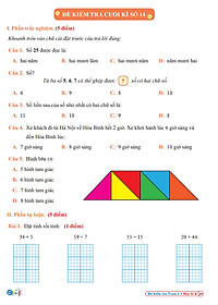 Sách - Đề Kiểm Tra Toán Lớp 1 - Cánh Diều - Học Kì 2
