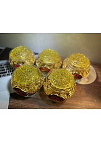 Bát Tụ Bảo vàng lá Thần Tài đế thủy tinh 12cm phong thủy - sung túc chiêu Tài đón Lộc