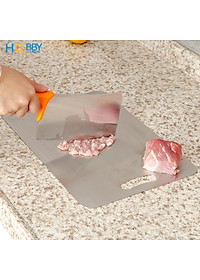 Thớt inox 304 kháng khuẩn dòng đặc ruột Hobby home decor TH 3 size tùy chọn