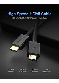 Ugreen UG10111HD104TK 15M màu Đen Cáp tín hiệu HDMI chuẩn 1.4 hỗ trợ phân giải 4K * 2K - HÀNG CHÍNH HÃNG
