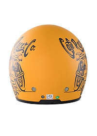Nón bảo hiểm 3/4 (Openface) M139 Tem V7 Vàng