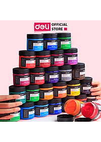 Màu bột Gouache 100ml cao cấp dạng hũ Deli - Tô đất sét, đất nặn tự khô - Siêu mịn, tươi sáng, dễ sử dụng - Nhiều màu sắc - 73888