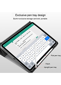 Case Bao da chống sốc cho iPad Pro 11 2022 Chip M2 / 2021 Chip M1 / 2020 hiệu Mutural Yashi Series mặt lưng canvas  có ngăn đựng bút, thiết kế tản nhiệt, cơ chế smartsleep - hàng nhập khẩu