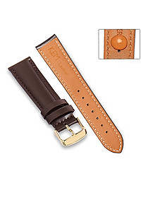 Dây Đồng Hồ Da Bò Italy Cao Cấp Màu Nâu Size 15/17/19/21/23/25mm - Dây Da Đồng Hồ Da Bò Thật 100%, Bảo Hành 12T