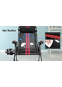 Ghế xếp thư giãn cao cấp kèm đệm Kachi MK232 - Ghế xếp thông minh văn phòng - Trọng tải 300kg