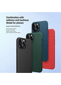 Ốp lưng Nillkin dạng sần cho iPhone 14 pro, 14 Promax,14, 13 Promax Full Modem - Hàng Chính Hãng