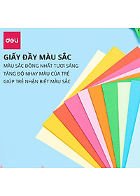 Giấy thủ công 100 tờ học sinh nhiều kích cỡ Deli - Có khổ A4 , giấy gấp origami , giấy gấp hạc hoa động vật - 83631 / 83632 / 83633 / 83634