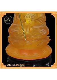 Tượng địa tạng vương bồ tát – tượng phật Địa Tạng lưu ly màu vàng cao 21cm đồ thờ cúng phong thủy shop Diệu Tâm