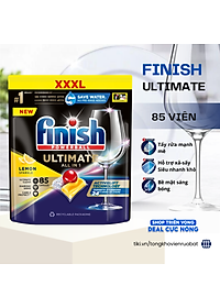 Viên rửa bát Finish Quantum Ultimate 100 tabs loại cao cấp nhất 14 in 1 dùng cho máy rửa bát