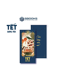 Combo 5 Cái Bao Lì Xì Thiết Kế Họa Tiết Hình Lân 2025 Giấy Cứng C150 Siêu Dày Dặn - SBOOKS