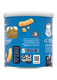 Thực Phẩm Bổ Sung Bánh Ăn Dặm Gerber Lil's Crunchies vị Phô Mai Mild Cheddar 42g dành cho trẻ trên 8 tháng tuổi