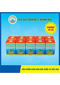 [Combo 10 lọ] Nước Yến sào Sanvinest Khánh Hòa đóng lọ 70ml-21%
