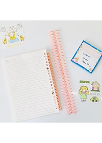 Thanh binder  nhựa cao cấp đường kính 12mm phụ kiện sổ còng planner nhật ký Lalunavn-B104