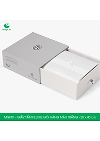 MGP01 - 20x40 cm - 100 tấm giấy Pelure trắng gói hàng, giấy chống ẩm 2 mặt mịn, giấy bọc hàng thời trang