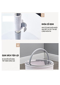 Bộ Cây Lau Nhà Thông Minh K8 Xoay 360 Độ, Siêu Nhanh - Chổi Lau Nhà Tách Nước, Cán Inox Chắc Chắn, Tiện Lợi, Sạch Gọn - Hàng Loại 1 - Chính Hãng MINIIN