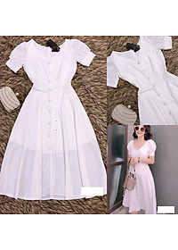 ĐẦM VINTAGE TAY PHỒNG MYMY