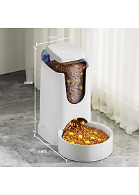 Bát Ăn Tự Động Và Bình Nước Tự Động Cho Chó Mèo Dung Tích Lớn 4L