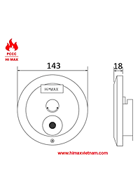 Nút ấn báo cháy hình tròn hi max HE2001