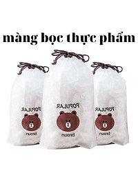 Màng bọc thực phẩm set 100 chiếc co giãn siêu dai có chun hình túi gấu