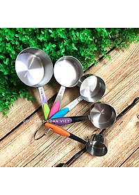 Muỗng Đong Định Lượng Inox Dày Không Gỉ - Cán Silicon