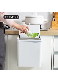 Thùng Rác Thông Minh Treo Tủ Bếp Thiết Kế Nắp Mở Đa Chiều - Có Thanh Treo Cửa Tủ Bếp FEIDASH TG3680