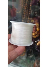 Cuộn Dây Thun CO GIÃN màu Trắng xỏ vòng hạt chuỗi Dây này là dây thun chuyên xỏ vòng chuỗi màu Trắng, có đủ màu Anh Chị đang đeo chuỗi muốn thay dây khác cho vòng thì đặt cuộn Thun chỉ này nhé