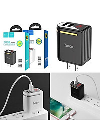 Củ sạc nhanh 2 cổng có đèn led Hoco C39 - hàng chính hãng