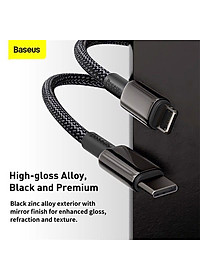 Cáp sạc nhanh, siêu bền C to IP 20W Baseus Tungsten Gold dùng cho iPhone 12/ iP11 Series/ iPXS Max (20W, Fast Charging & Data Cable)- Hàng chính hãng