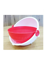 Bộ rổ nhựa đa năng 2 lớp tròn hàng nội địa Nhật Bản