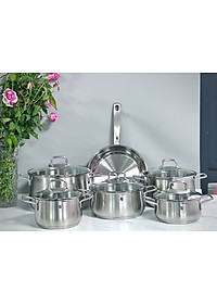 Bộ Nồi Chảo 6 Món WMF Brillant Chất Liệu Thép Không Gỉ, Size 16, 16, 20, 20, 24, 24cm - 0739166030