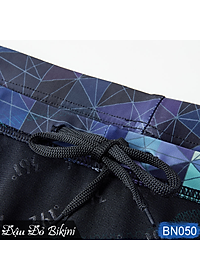 Quần bơi nam cao cấp, dáng lửng ngang gối, mẫu đa màu lập thể cá tính, thun bơi lạnh dày mát mịn co giãn cực tốt | BN050