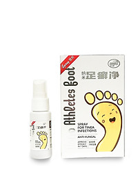 Thuốc Xịt Giúp Giảm Các Triệu Chứng Liên Quan Đến Nấm Da Nano Athletes Foot 20ml Với Công Thức Độc Quyền Ngăn Ngừa Nhiễm Trùng Nấm Ở Chân 