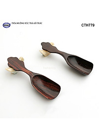 Muỗng xúc trà gỗ trắc/cẩm siêu sạch (HAHANCO) Dụng cụ hữu dụng khi thưởng trà - CTH779