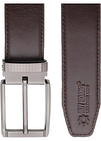 Thắt Lưng Nam Viền Chỉ Huy Hoàng HT4130 (120 x 3.5 cm) - Nâu