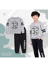 Bộ bé trai BIGFOX - MISS MEOW thu đông, bộ dài tay cho bé phong cách Âu Mỹ in số 32 12 - 43kg