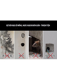 Xi măng trắng dẻo chống thấm, trám tường nhà lỗ điều hòa, đường ống nước