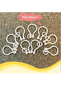 Móc Treo Rèm Vải Ri Đô DIGA HOME - Móc Khoen Nhựa Treo Màn Cửa Tròn Có Thể Tháo Rời