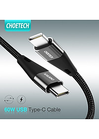 Combo Củ Sạc Nhanh PPS PD 25W CHOETECH PD6003 Và Cáp Type C 60W Dài 1.2m XCC-1003 Cho Điện Thoại Samsung, Oppo, Vivo, Xiaomi - Hàng Chính Hãng