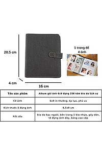 Album ảnh 6x9 đựng 200 tấm có ô ghi chú bìa nhựa Acrylic sắc màu để ảnh gia đình, binder đựng card Tú Vy Studio