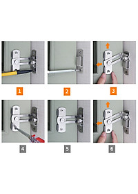 Then Chốt Cài Cửa Hình Chữ L KUNBE, Chốt Khóa Cài Cửa Góc Vuông 90 Độ Bằng Thép Không Gỉ, An Toàn Tiện Lợi Nhiều Kích Thước