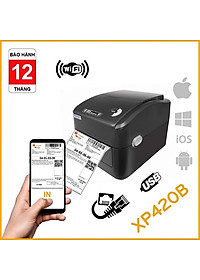 Máy in đơn hàng tem nhãn vận chuyển dPos XP420B LAN sử dụng cho điện thoại iphone Adroid máy tính Macbook Windown qua Wifi LAN – Hàng nhập khẩu
